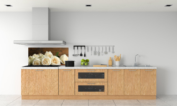 Keuken achterwand Witte rozen