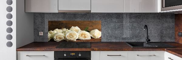 Keuken achterwand Witte rozen