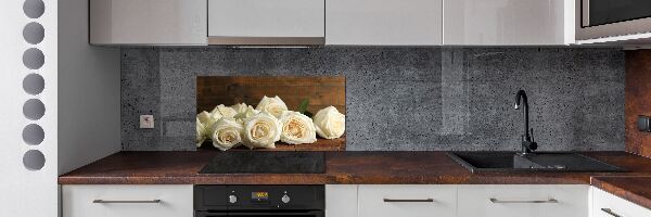 Keuken achterwand Witte rozen