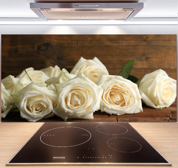 Keuken achterwand Witte rozen
