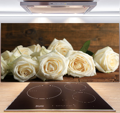 Keuken achterwand Witte rozen