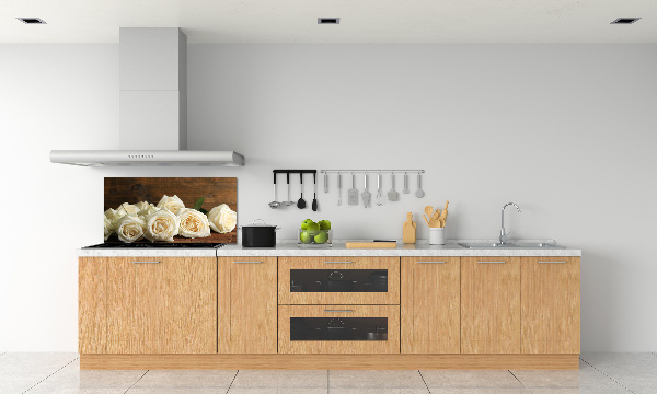 Keuken achterwand Witte rozen