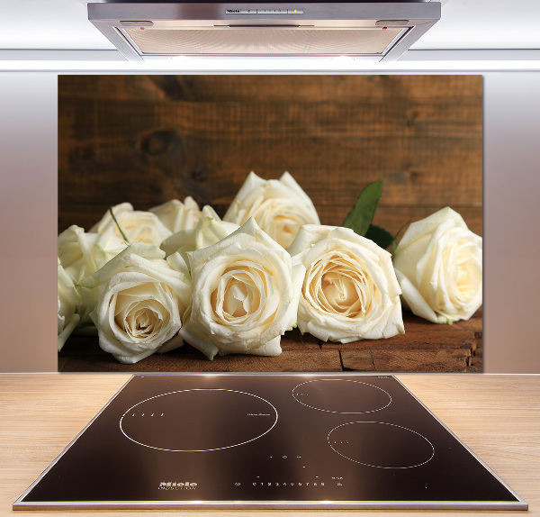 Keuken achterwand Witte rozen
