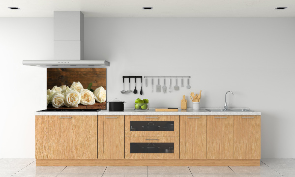 Keuken achterwand Witte rozen