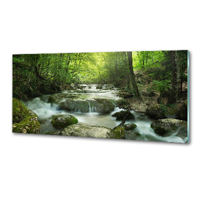 Panel do kuchni Wodospad w lesie