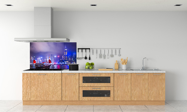 Panel do kuchni Hong kong nocą