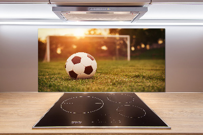 Glazen achterwand keuken De bal op het veld