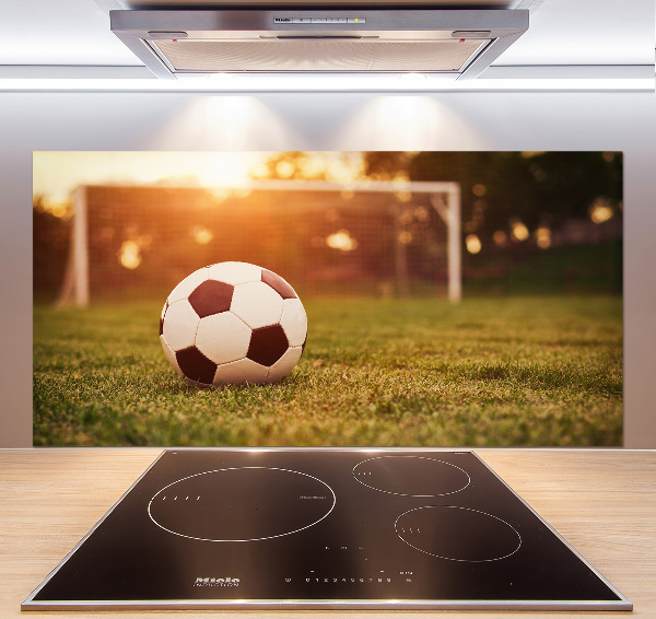 Glazen achterwand keuken De bal op het veld