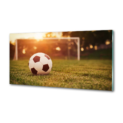 Glazen achterwand keuken De bal op het veld