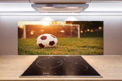 Glazen achterwand keuken De bal op het veld