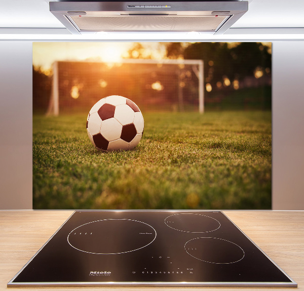 Glazen achterwand keuken De bal op het veld
