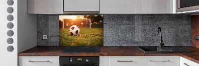 Glazen achterwand keuken De bal op het veld