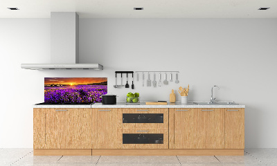 Glazen achterwand keuken Lavendelveld