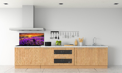 Glazen achterwand keuken Lavendelveld