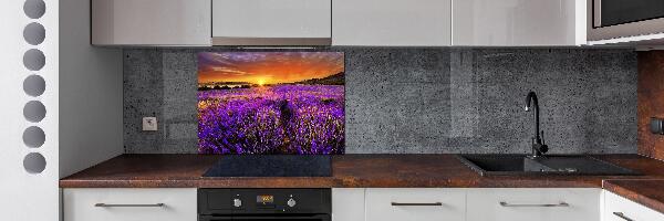Glazen achterwand keuken Lavendelveld