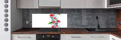 Glazen achterwand keuken Bosvruchten met ijs