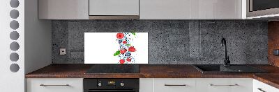 Glazen achterwand keuken Bosvruchten met ijs
