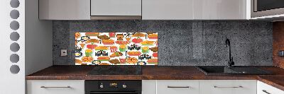 Achterwand keuken Fastfood