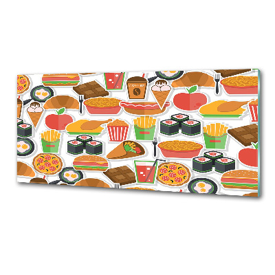 Panel między meble w kuchni Fast food