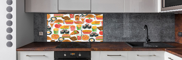 Achterwand keuken Fastfood