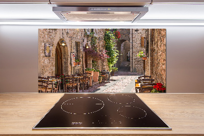 Spatscherm keuken Italiaanse straat