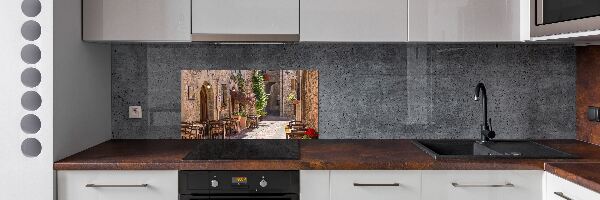 Spatscherm keuken Italiaanse straat