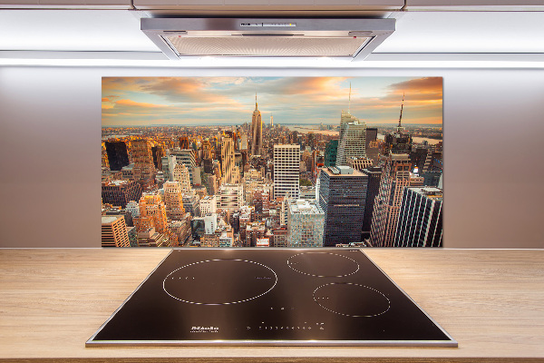 Spatplaat keuken New York vanuit vogelperspectief