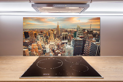 Spatplaat keuken New York vanuit vogelperspectief
