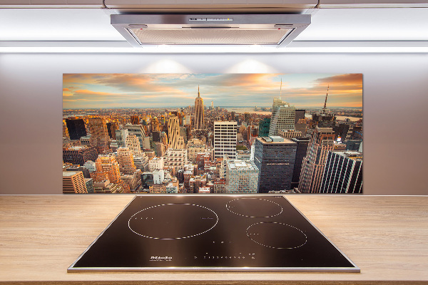 Spatplaat keuken New York vanuit vogelperspectief