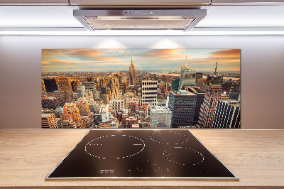 Spatplaat keuken New York vanuit vogelperspectief