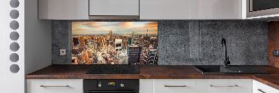Spatplaat keuken New York vanuit vogelperspectief