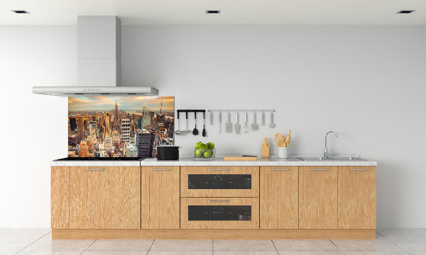 Spatplaat keuken New York vanuit vogelperspectief
