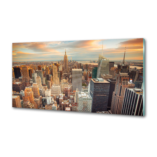 Spatplaat keuken New York vanuit vogelperspectief