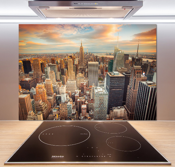 Spatplaat keuken New York vanuit vogelperspectief