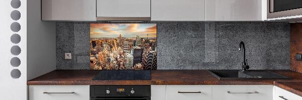 Spatplaat keuken New York vanuit vogelperspectief