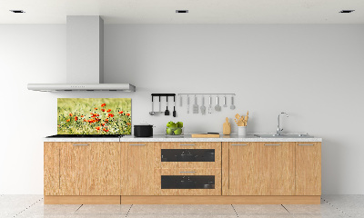 Achterwand keuken Klaprozen