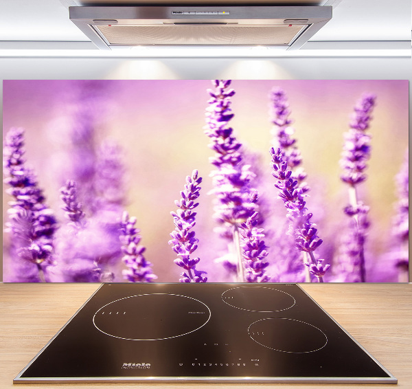 Spatscherm keuken Lavendel