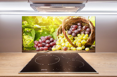 Spatscherm keuken Druiven in een mand