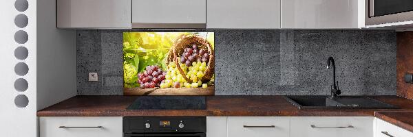 Spatscherm keuken Druiven in een mand