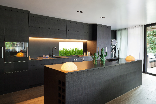 Spatplaat keuken Gras