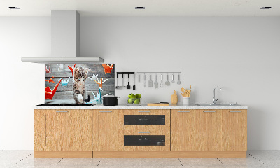 Panel lacobel Kot ptaki z papieru