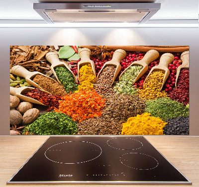 Spatplaat keuken Kleurrijke kruiden