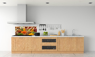 Spatplaat keuken Kleurrijke kruiden
