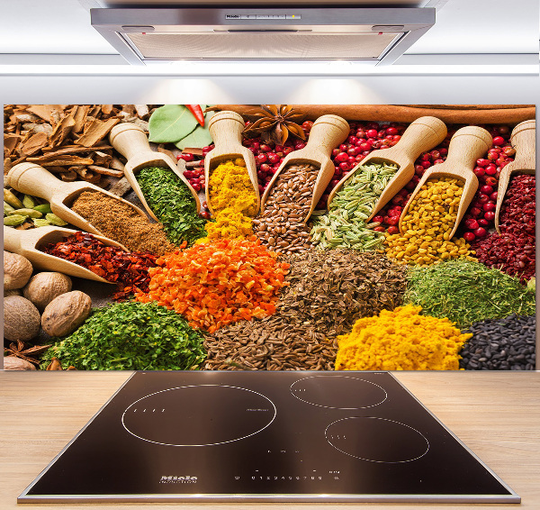 Spatplaat keuken Kleurrijke kruiden