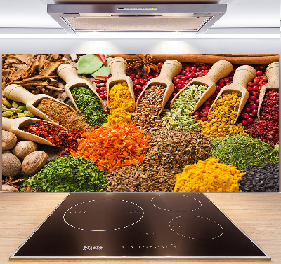 Spatplaat keuken Kleurrijke kruiden