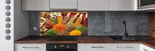 Spatplaat keuken Kleurrijke kruiden