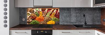 Spatplaat keuken Kleurrijke kruiden