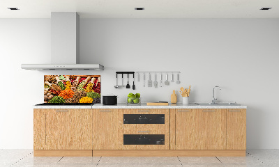 Spatplaat keuken Kleurrijke kruiden
