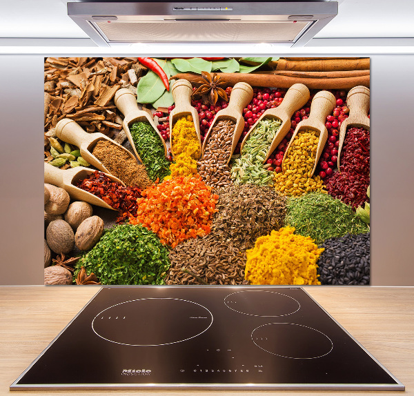 Spatplaat keuken Kleurrijke kruiden