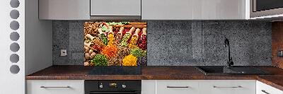 Spatplaat keuken Kleurrijke kruiden